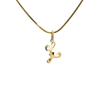 Žluté zlato přívěsek PÍSMENO malé psací